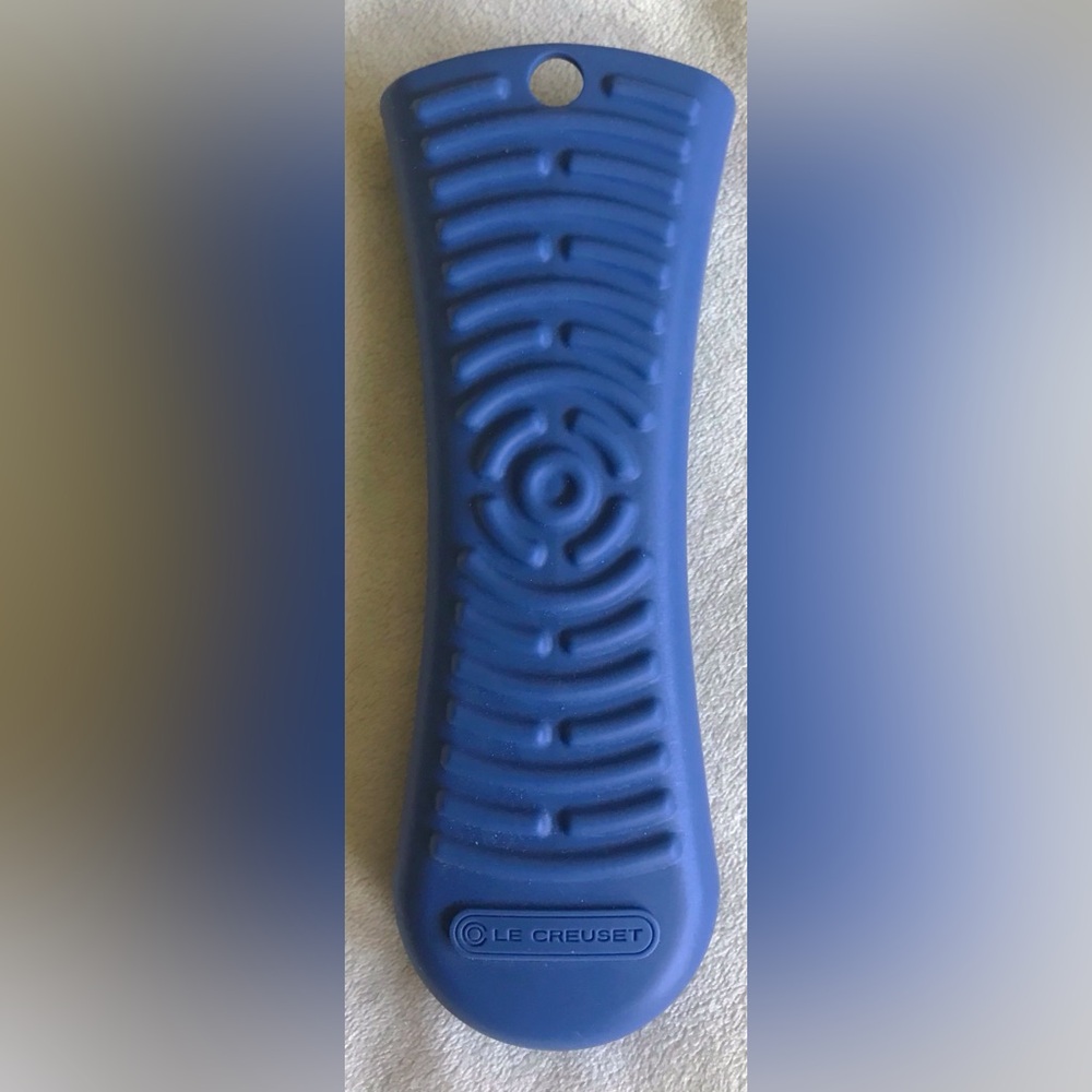 Le Creuset Blue Silicone Textured Handle Sleeve